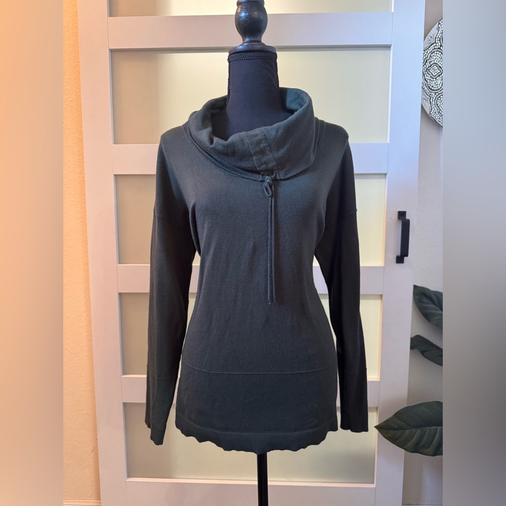 Deep Green Cowl Neck Sweater